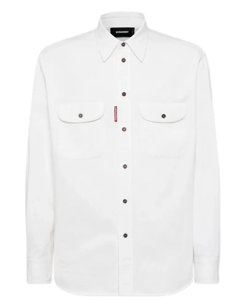 Dsquared2 Hemd mit kanadischem Print - Weiß Weiß