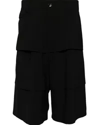 SONGZIO Knielange Cargo-Shorts Schwarz