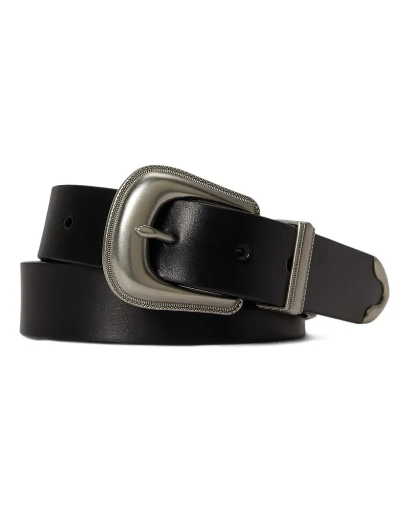 Ralph Lauren Westerngürtel mit Gravur - Schwarz Schwarz