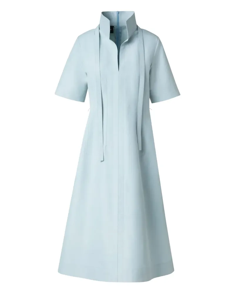 Akris Midikleid aus Popeline - Blau Blau
