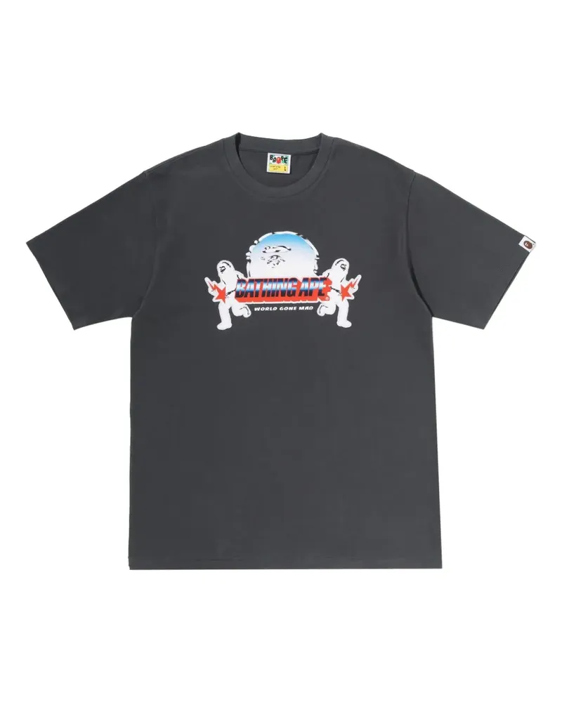 BAPE Metal Ape Head T-Shirt - Grau Grau