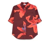 Hemd mit Blumen-Print - Rot