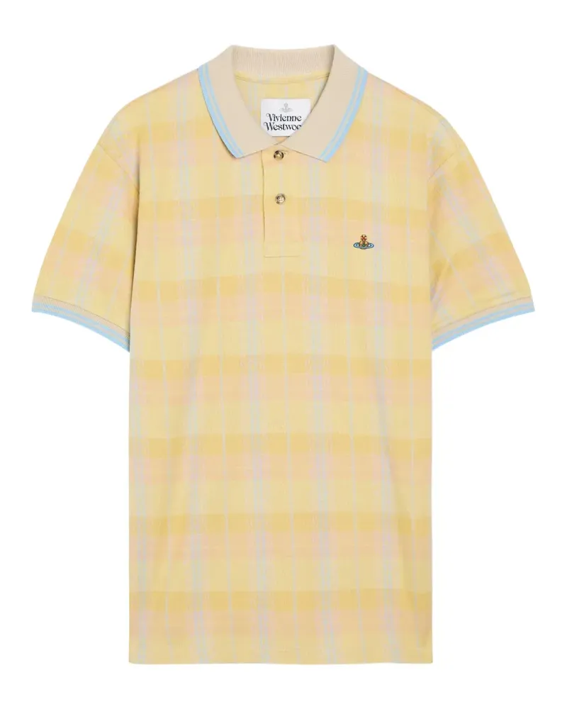 Vivienne Westwood Poloshirt mit Fischgrätenmuster - Gelb Gelb