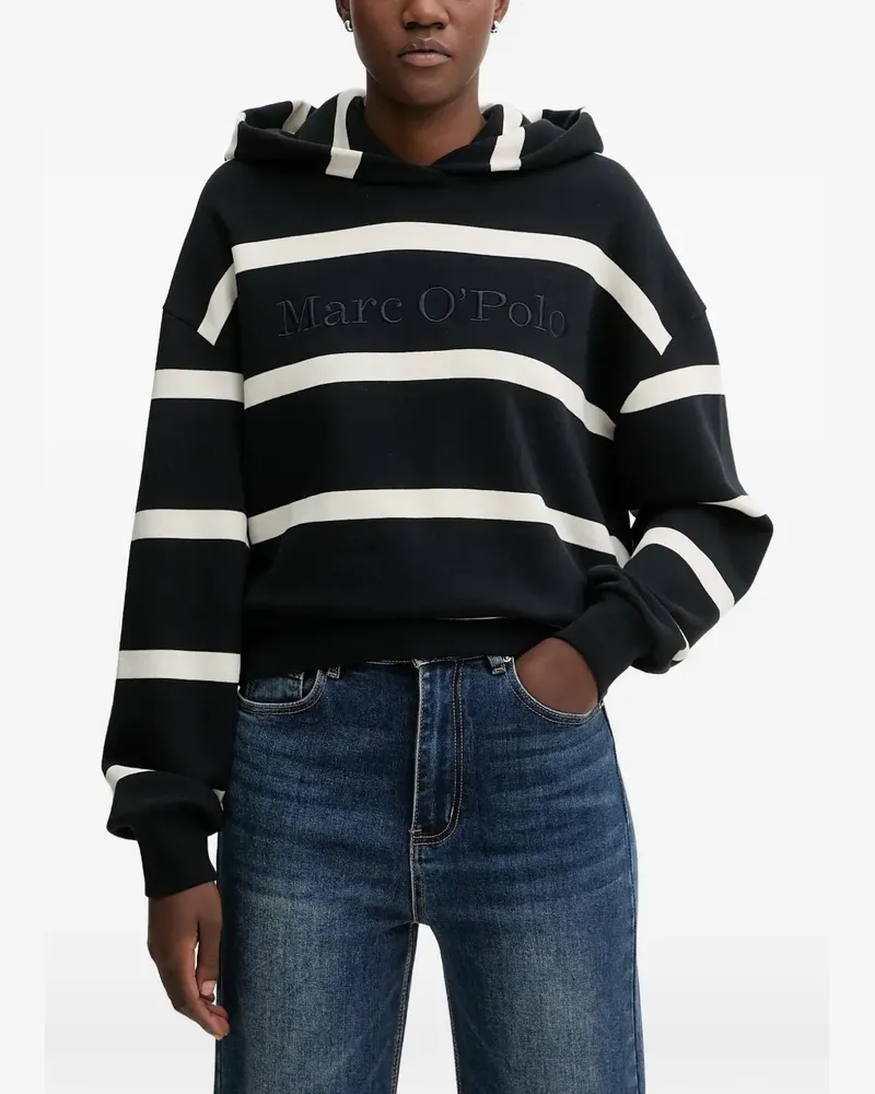 Marc O'Polo striped hoodie - Schwarz Schwarz