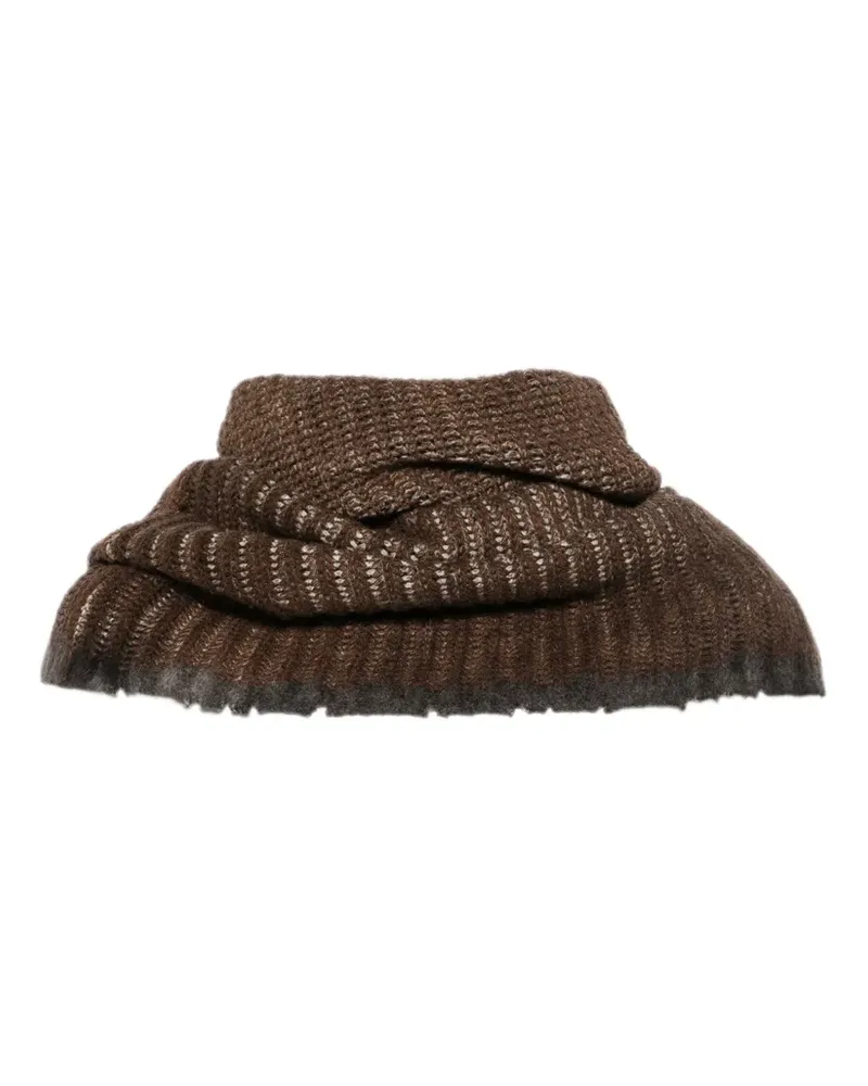 Avant Toi Schal im Distressed-Look - Braun Braun
