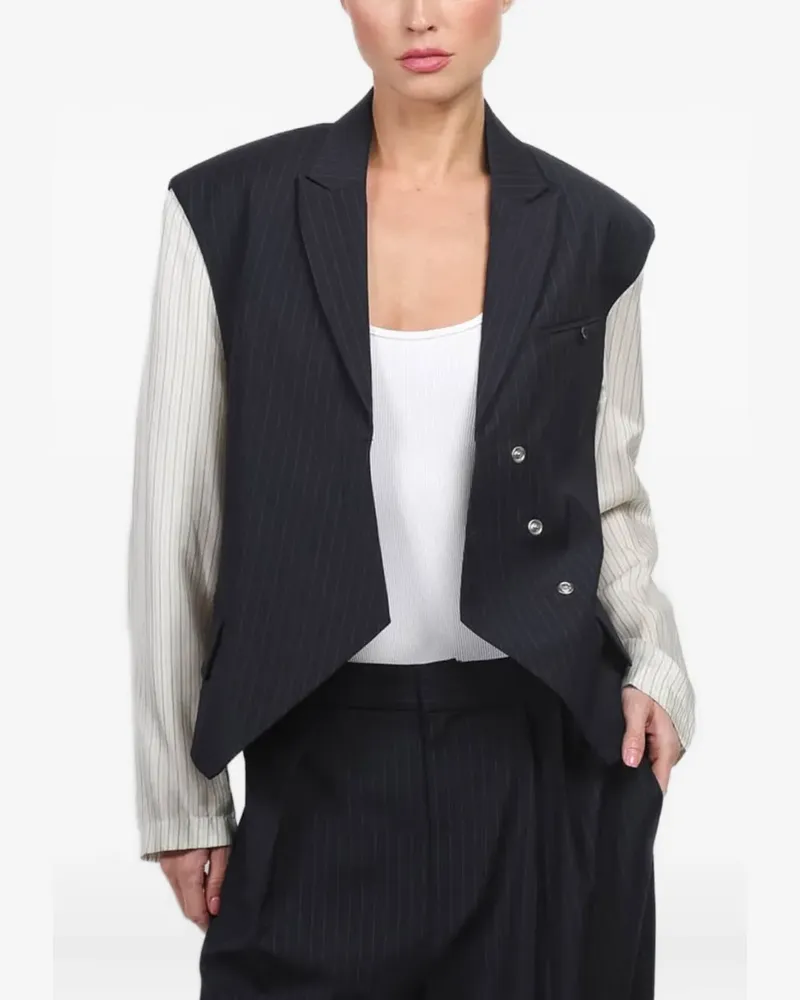 tibi Mier Blazer - Schwarz Schwarz