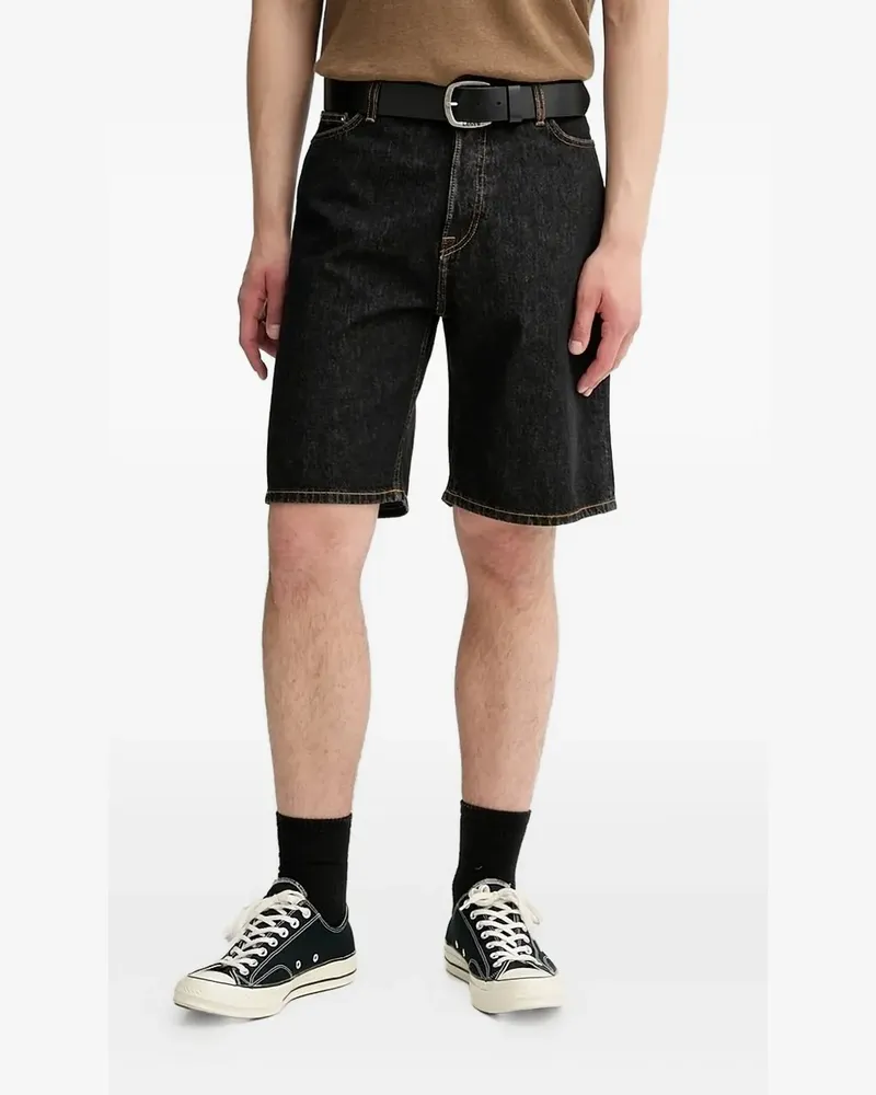 Samsøe & Samsøe Jeans-Shorts mit Kontrastnähten - Schwarz Schwarz