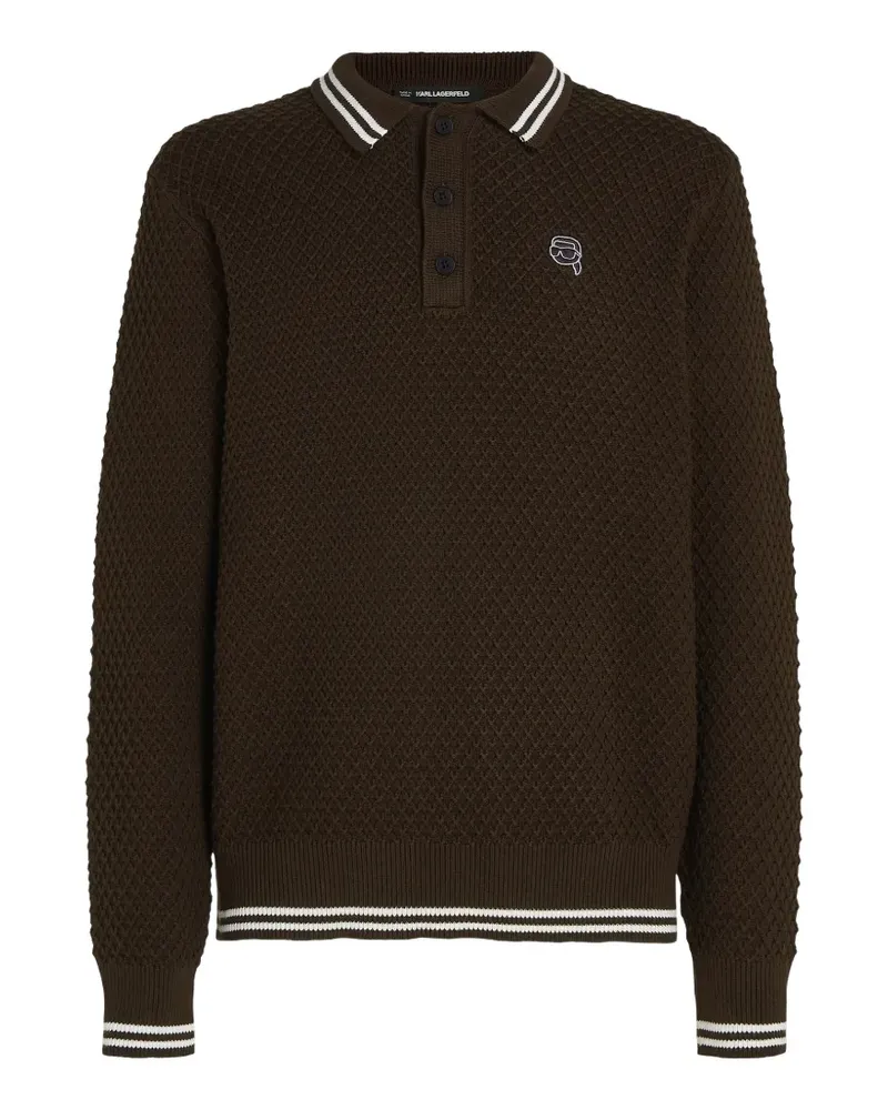 Karl Lagerfeld Ikon waffle-knit sweater - Braun Braun