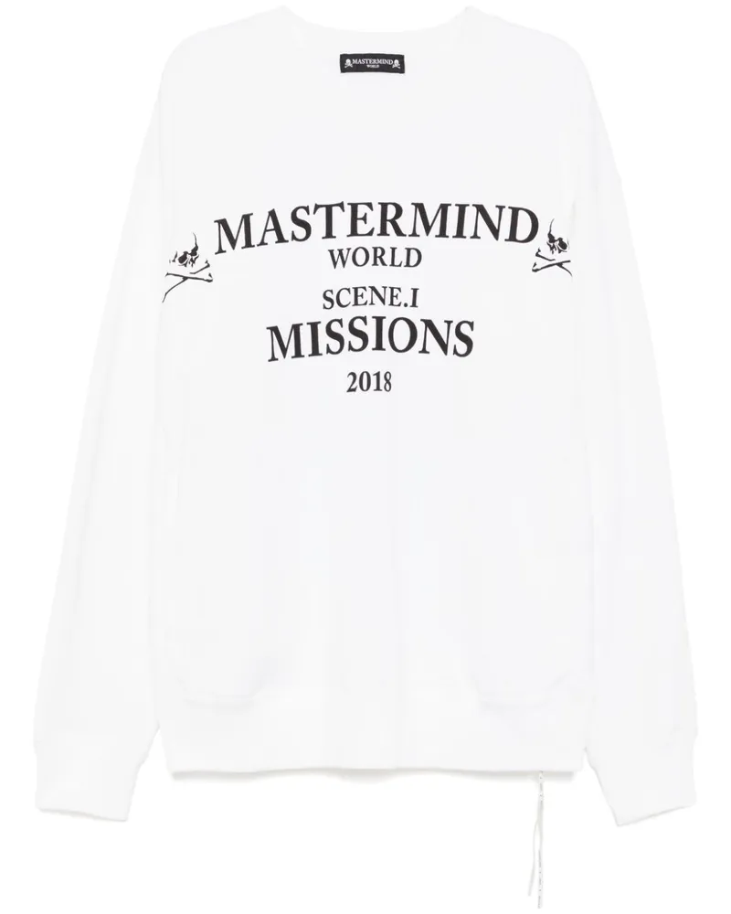 Mastermind World Sweatshirt mit Logo-Print - Weiß Weiß