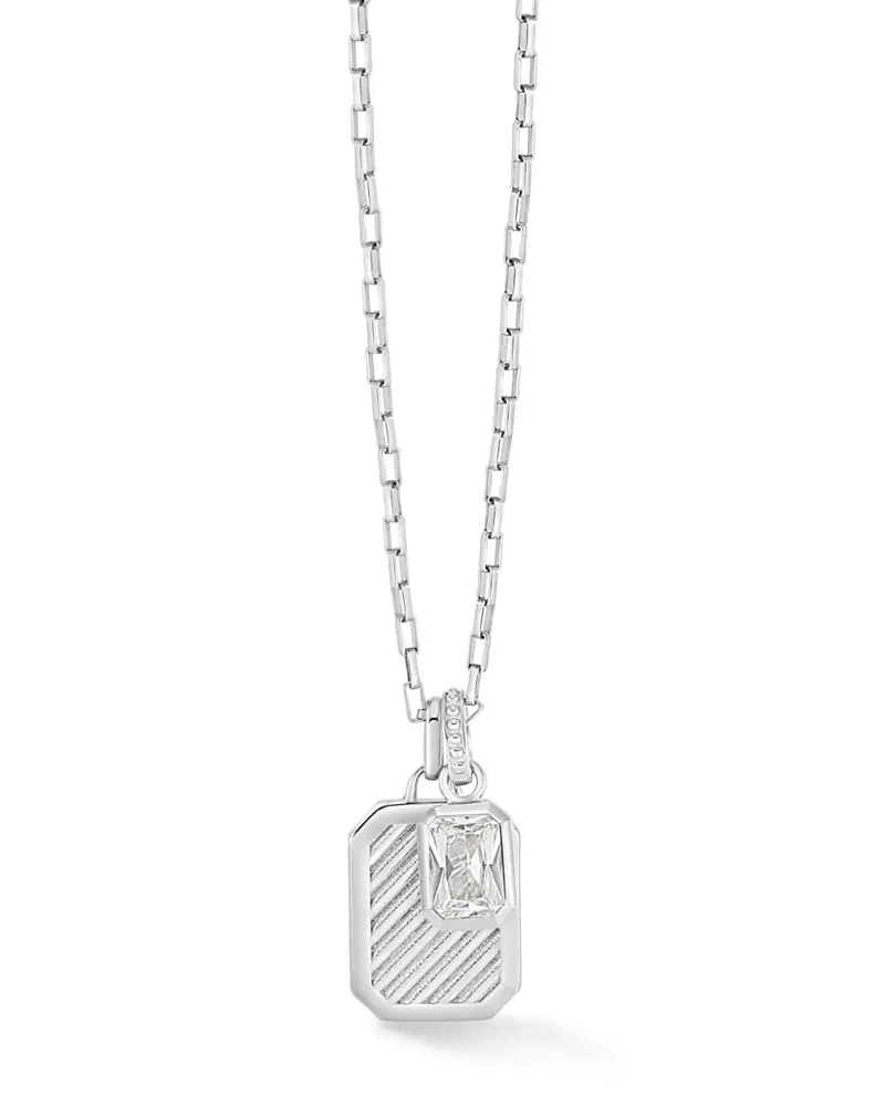 Dower & Hall Octagon Humbug Halskette - Silber Silber