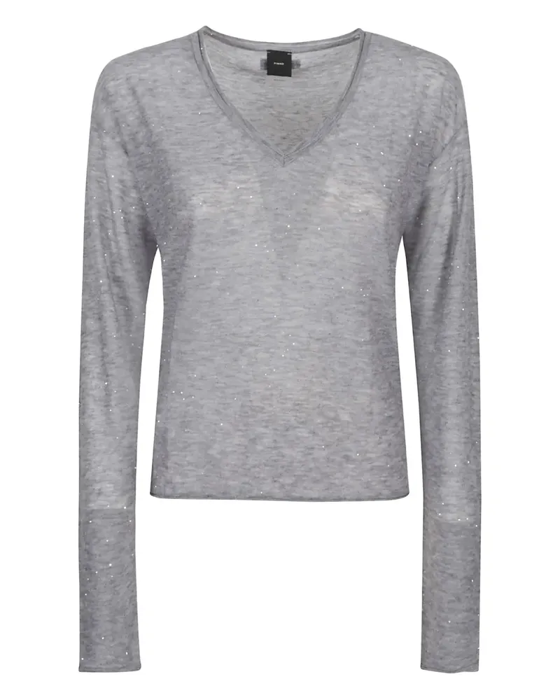 Pinko Top mit Pailletten - Grau Grau