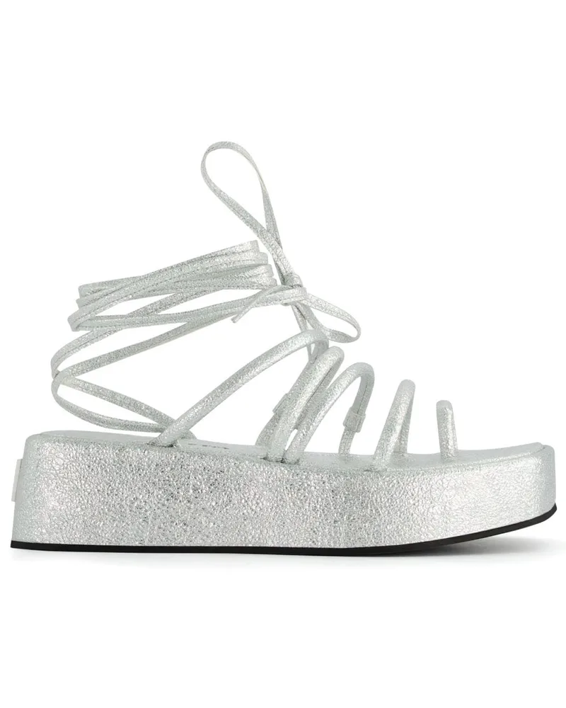 NODALETO Bulla Gaia Plateau-Sandalen Silber