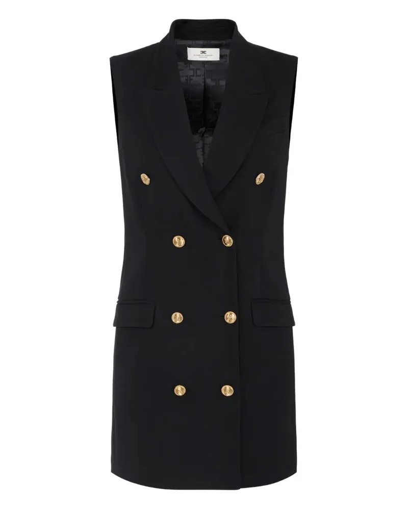 Elisabetta Franchi Minikleid aus Gabardine - Schwarz Schwarz