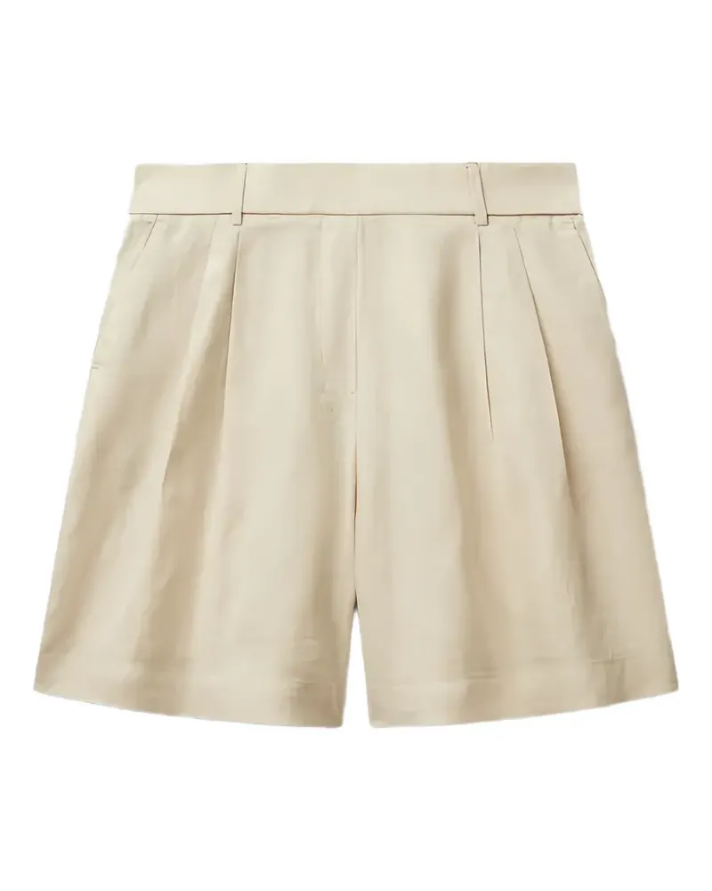 Benetton pleated bermuda shorts - Nude Nude