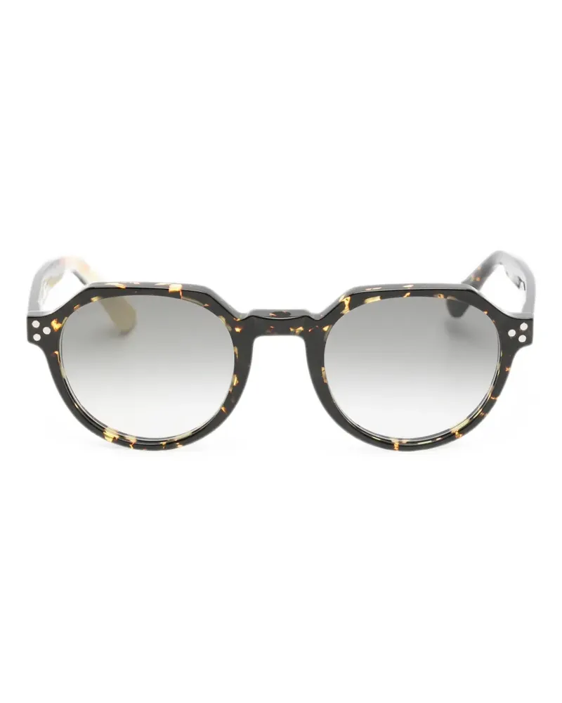 SNOB Milano Geometrische Sonnenbrille in Schildpattoptik - Braun Braun