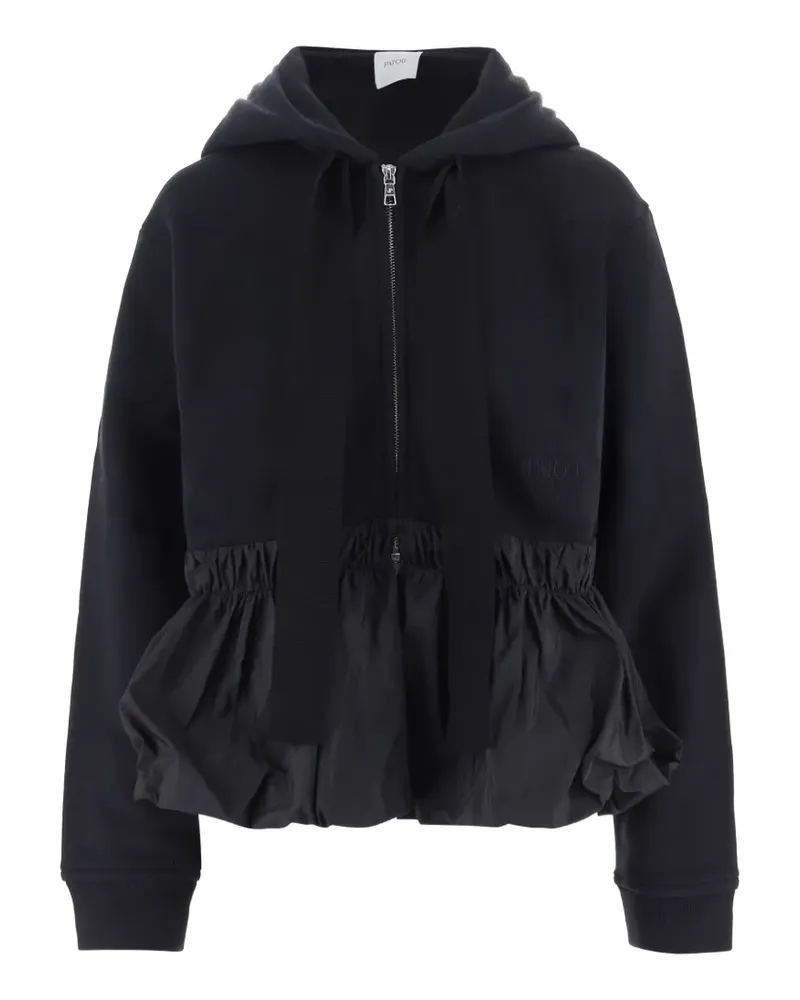 Patou ruffled zip-up hoodie - Schwarz Schwarz