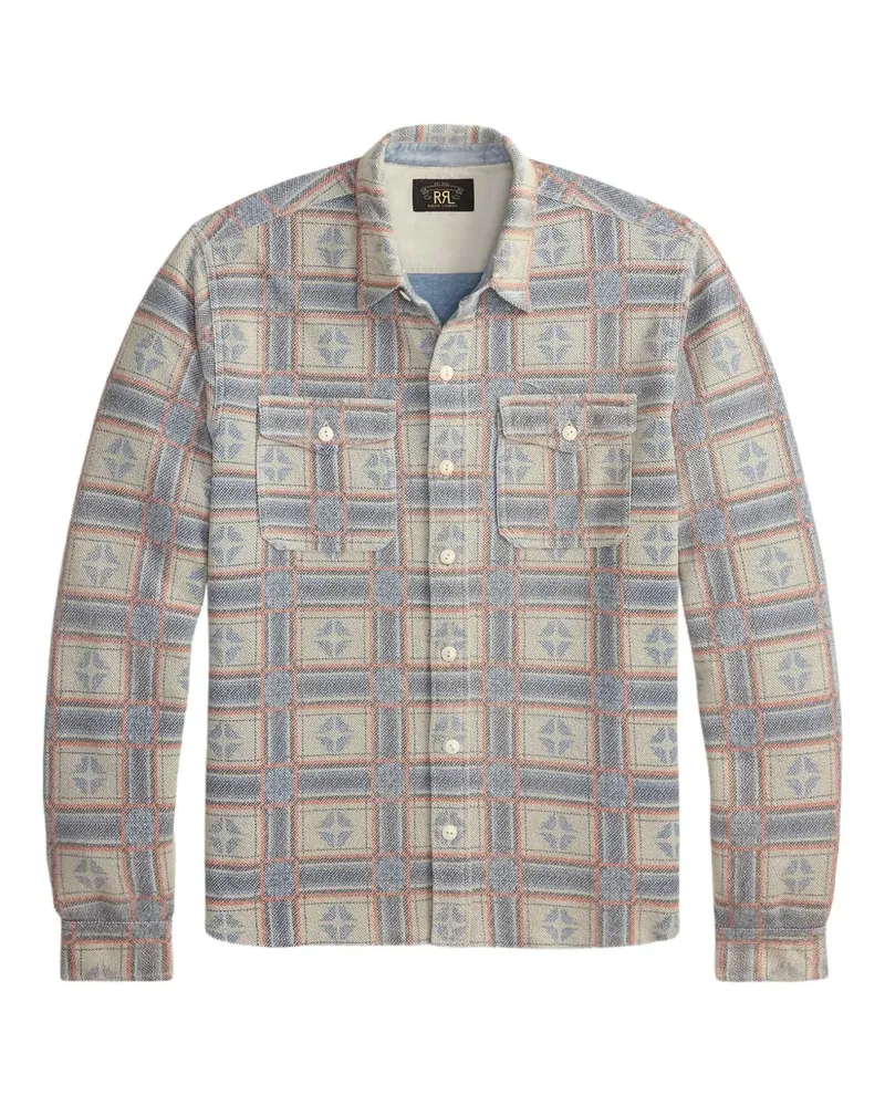 Ralph Lauren Kariertes Hemd mit Tasche - Nude Nude