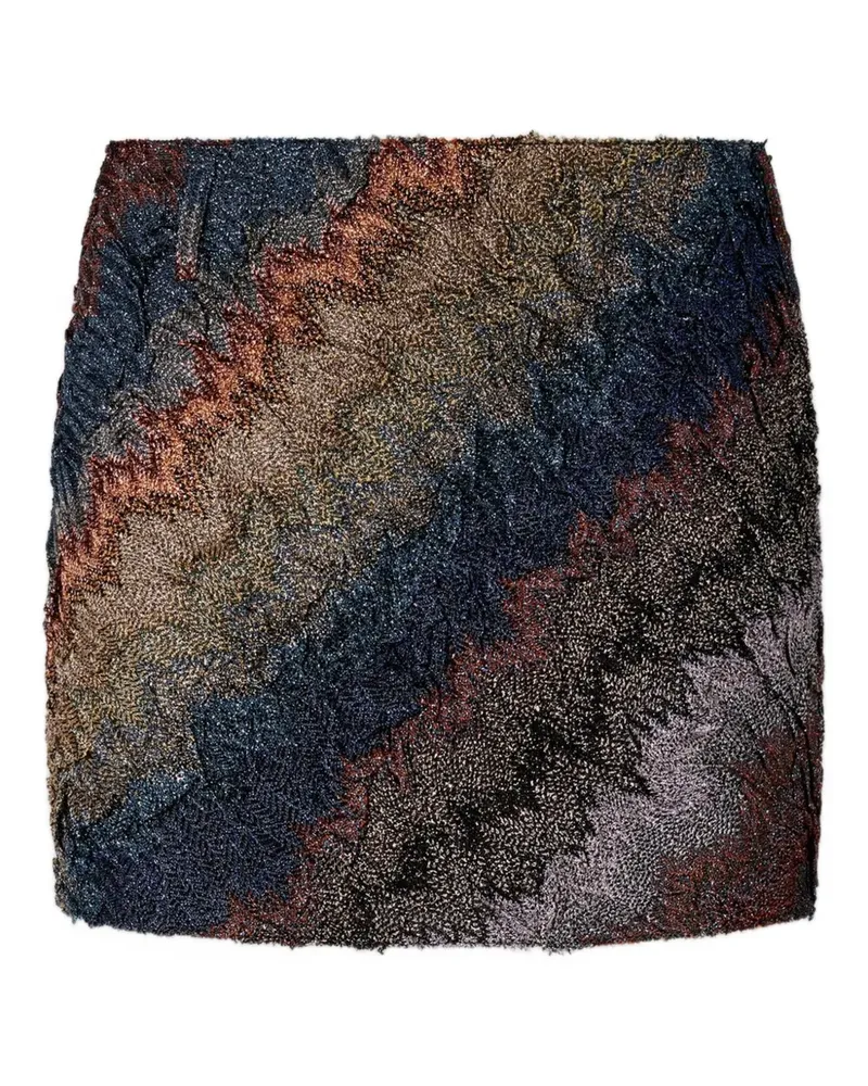 Missoni Strukturierter Minirock mit Streifen - Blau Blau