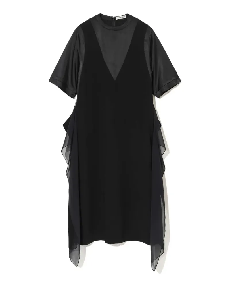 Undercover Midikleid mit Rüschen - Schwarz Schwarz