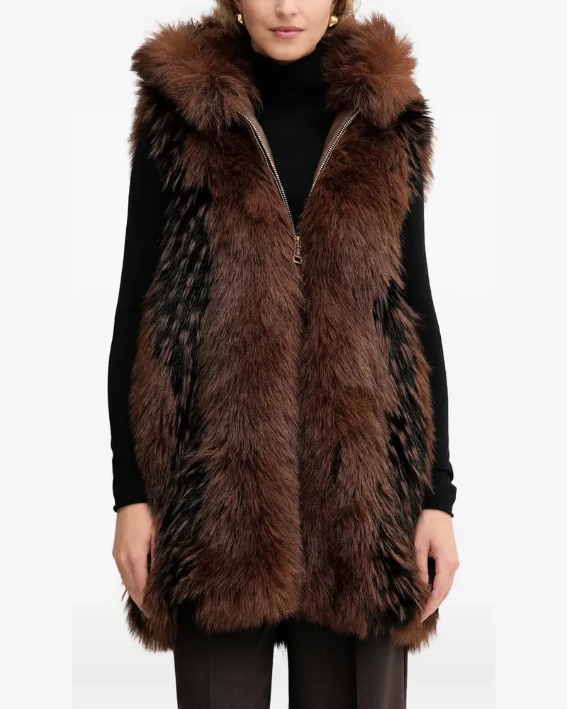 Fracomina hooded zip jacket - Braun Braun