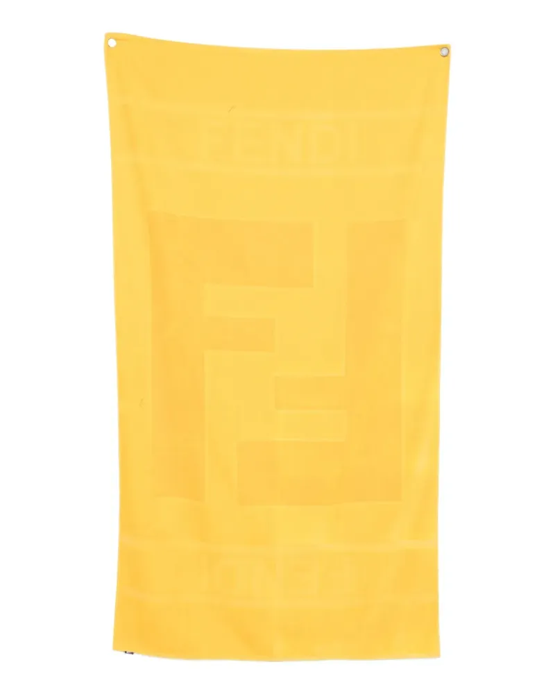 Fendi Strandtuch mit FF - Gelb Gelb