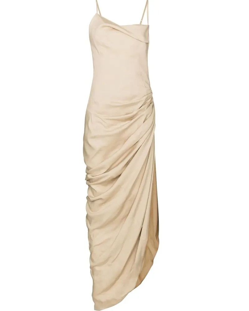 Jacquemus Saudade Maxikleid mit Drapierung - Nude Nude