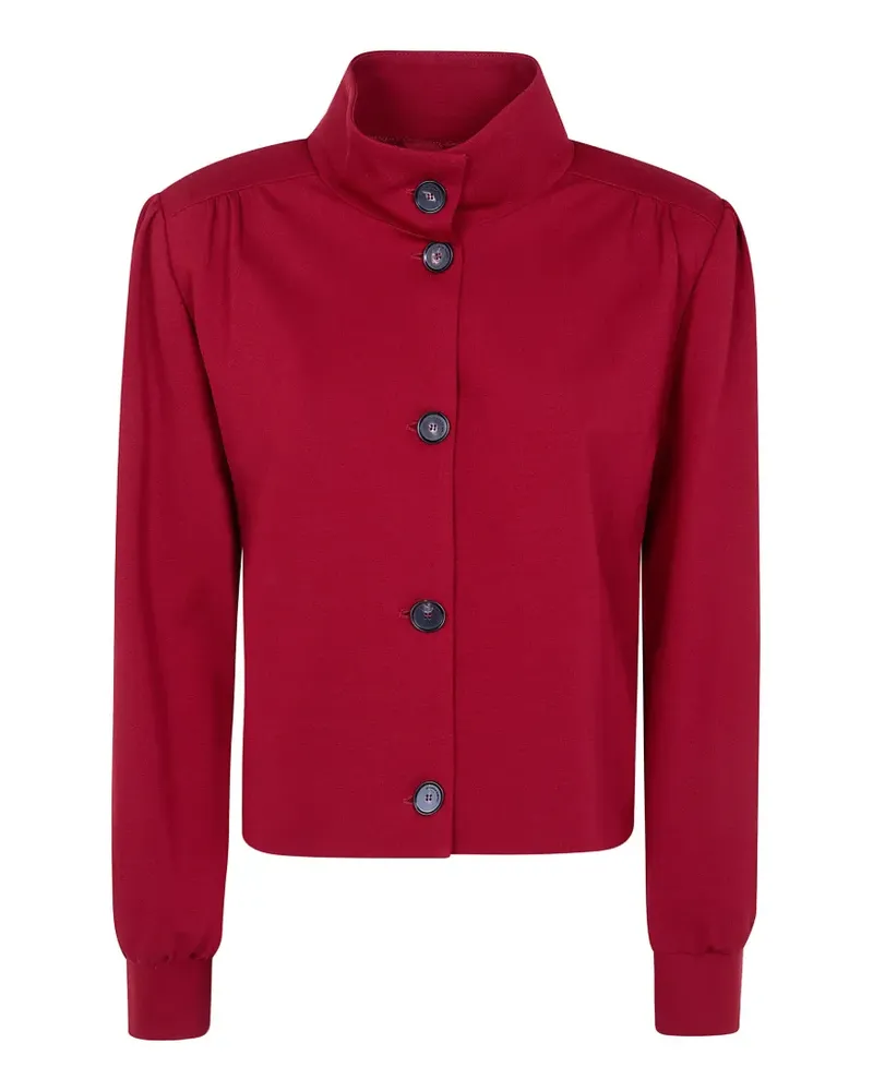 Liviana Conti Geknöpfte Cropped-Jacke - Rot Rot
