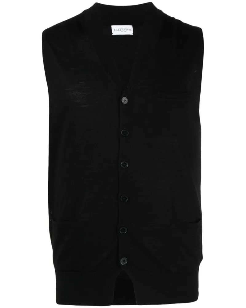 Ballantyne Weste mit V-Ausschnitt - Schwarz Schwarz