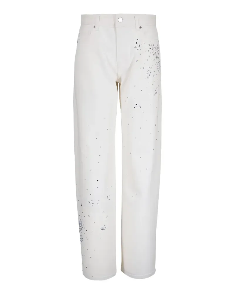 Adriano Goldschmied Billie crystal-embellished jeans - Weiß Weiß