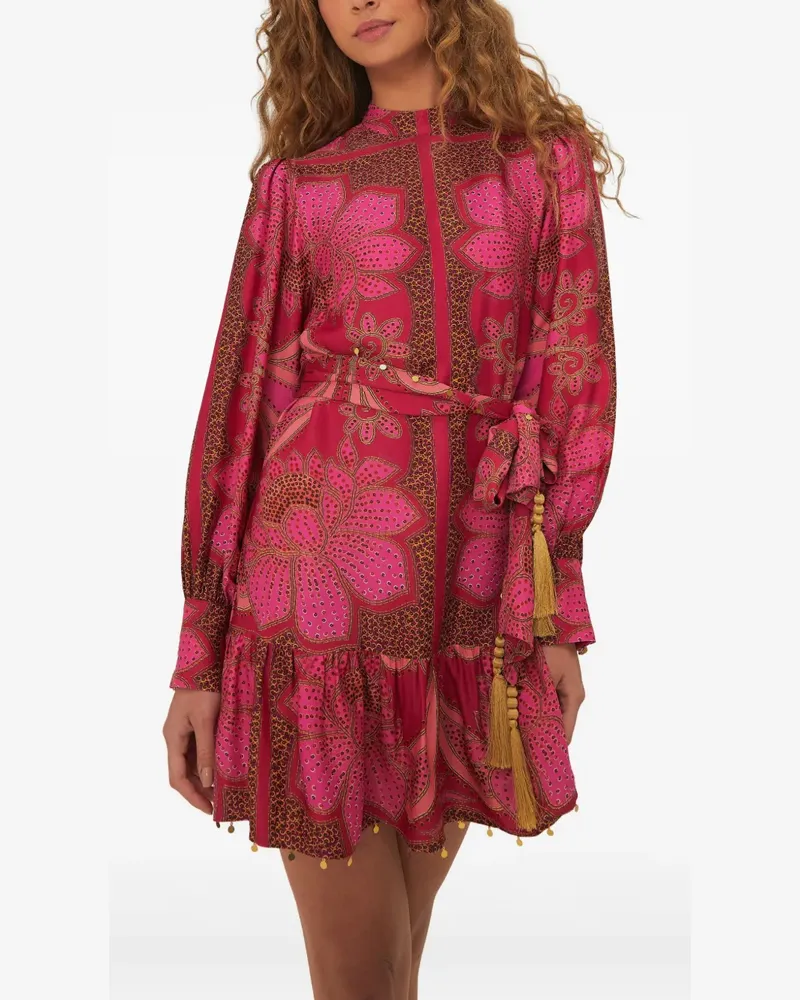 FARM Rio Minikleid mit Quastenverzierung - Rosa Rosa