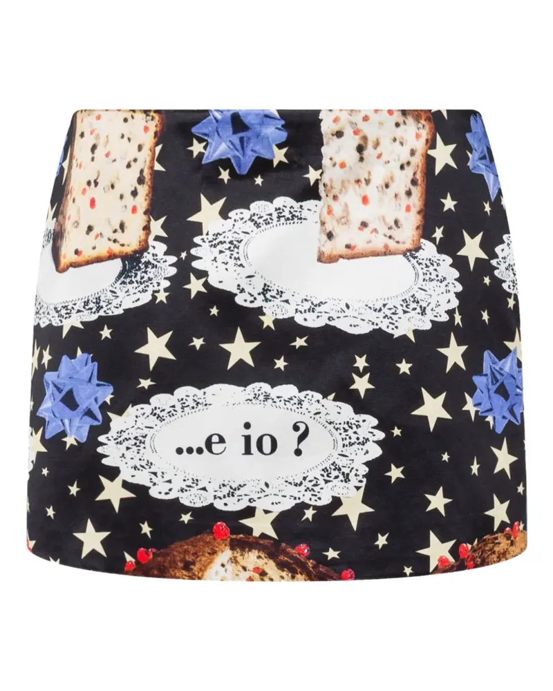 Moschino printed mini skirt - Schwarz Schwarz