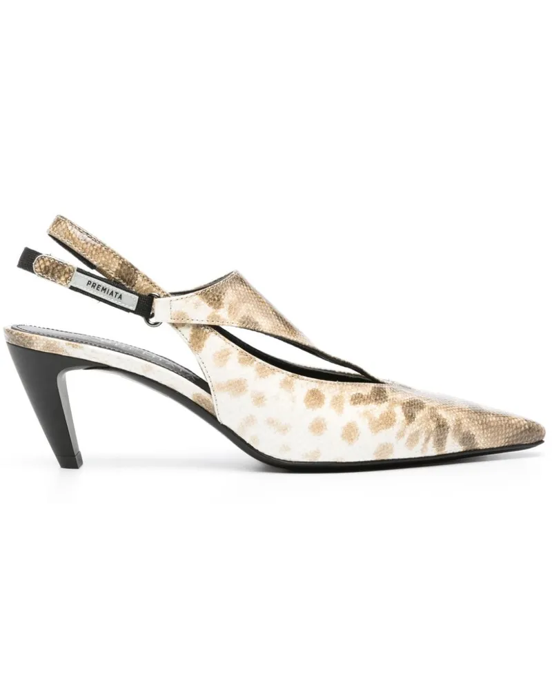 Premiata Pumps aus Leder 70mm - Nude Nude