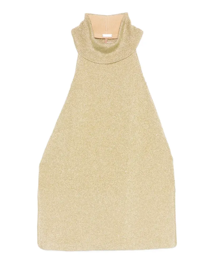 Cult Gaia halter-neck sleeveless top - Gold Gold