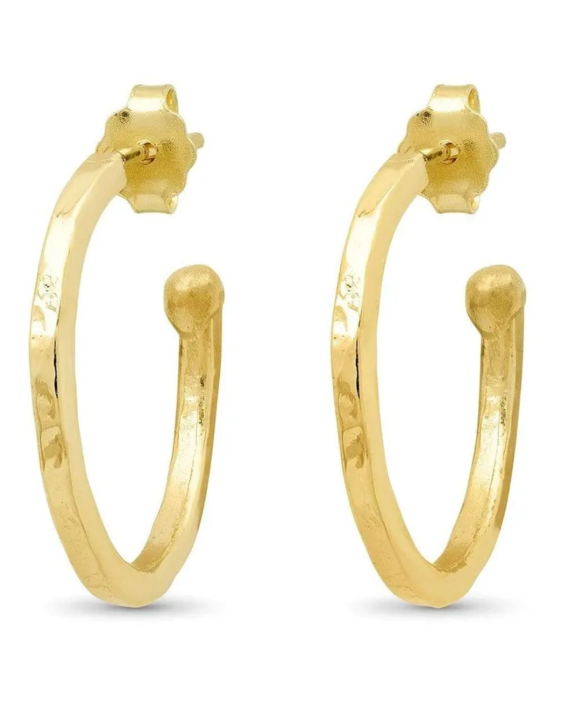 Jennifer Meyer Kleine 18kt Gelbgoldcreolen mit gehämmertem Finish Gold
