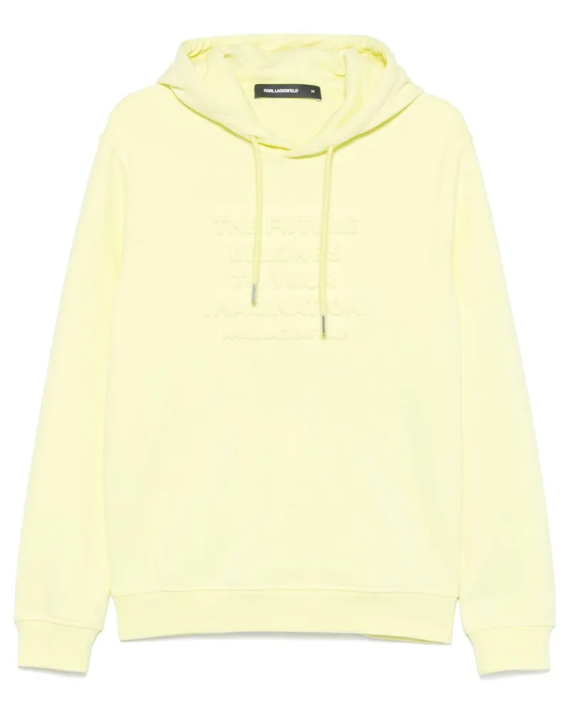 Karl Lagerfeld Hoodie mit Slogan-Prägung - Gelb Gelb