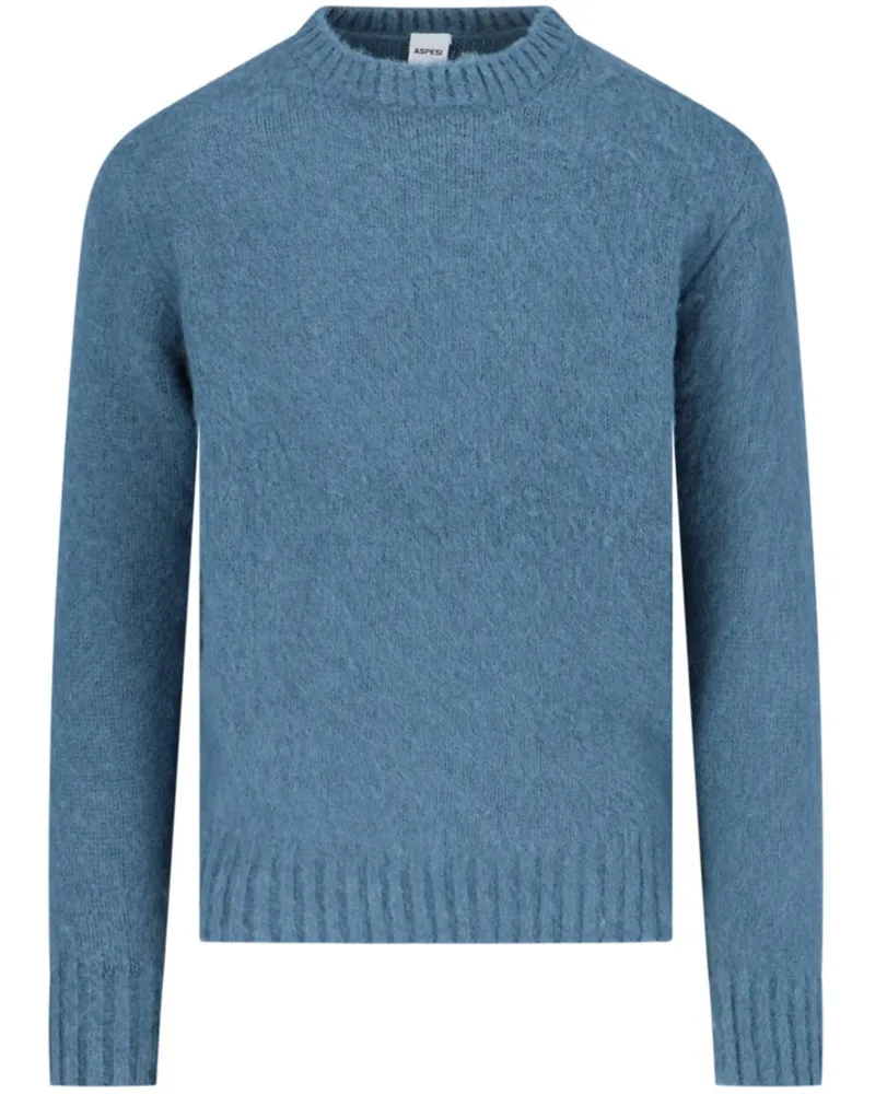 ASPESI Pullover mit Rundhalsausschnitt - Blau Blau