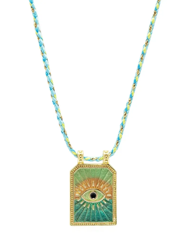 Nialaya evil-eye pendant necklace - Gold Gold