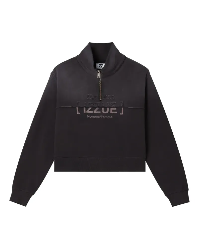 Izzue Sweatshirt mit Logo-Print - Schwarz Schwarz
