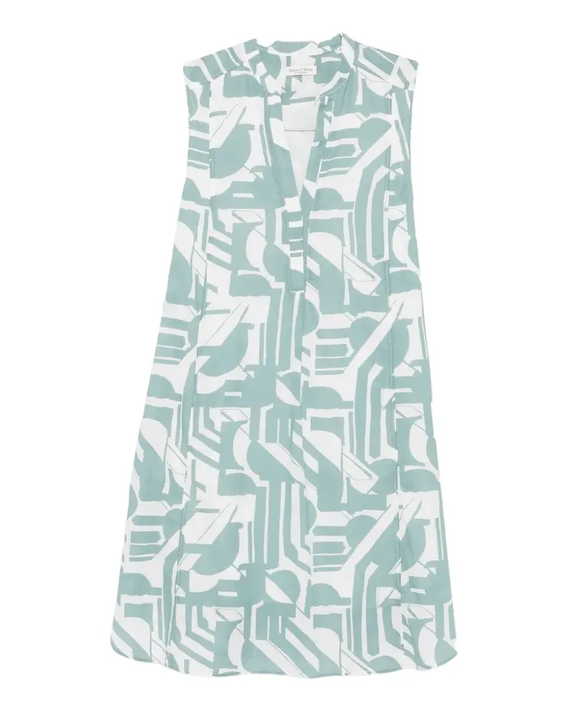 Marc O'Polo abstract-print sleeveless mini dress - Blau Blau