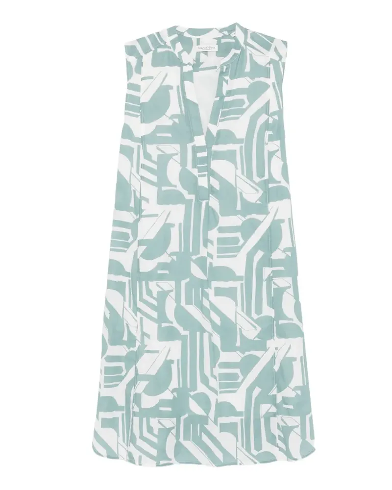 Marc O'Polo abstract-print sleeveless mini dress - Blau Blau