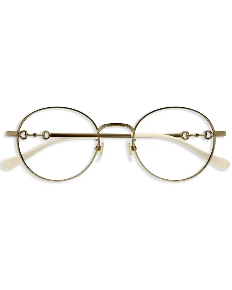 Gucci Brille mit Horsebit-Detail - Gold Gold