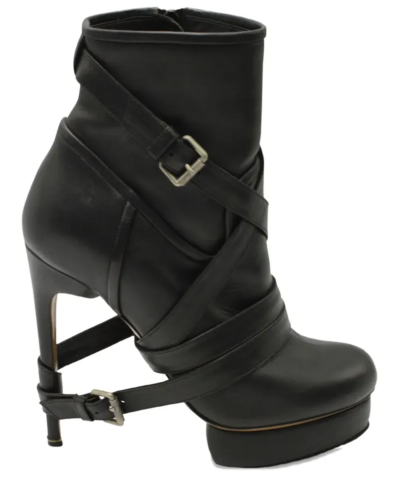 Nicholas Kirkwood platform wrap-strap ankle boots - Schwarz Schwarz