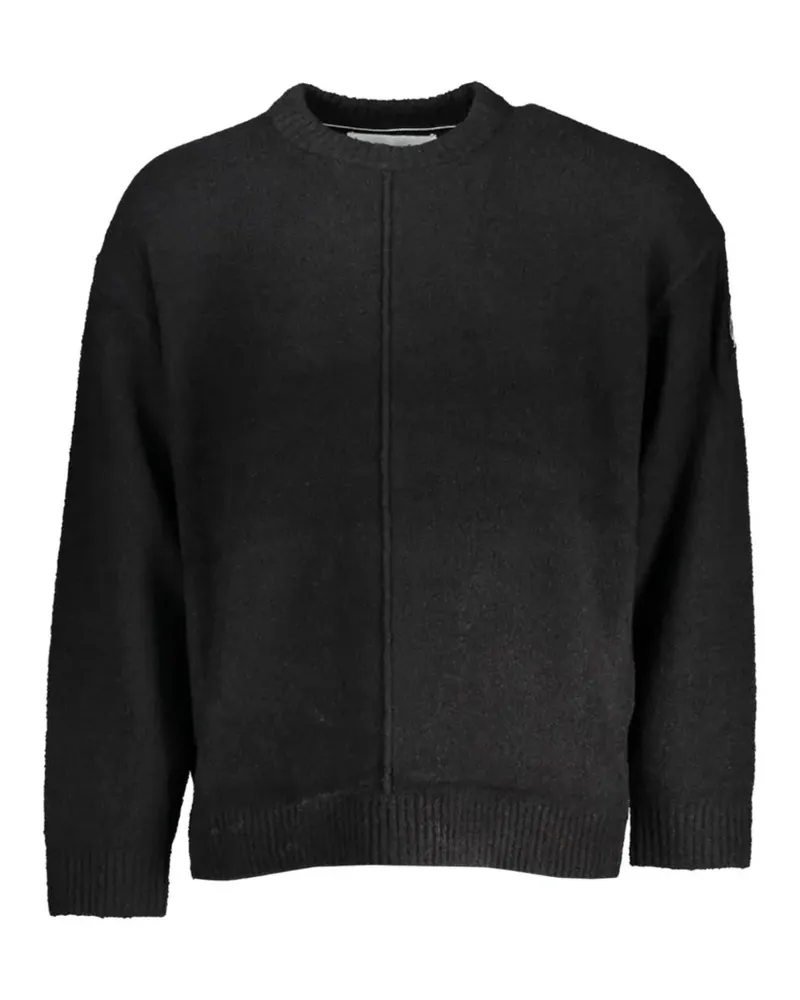 Calvin Klein seam-detail crew-neck cotton sweater - Schwarz Schwarz