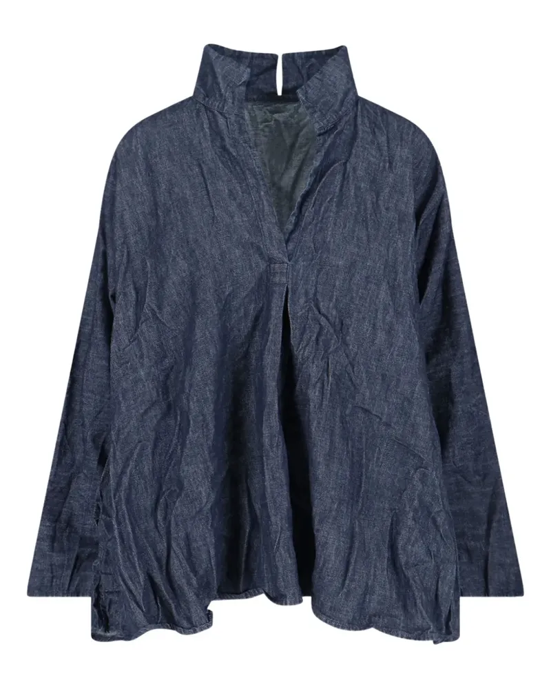 Daniela Gregis Bluse mit V-Ausschnitt - Blau Blau