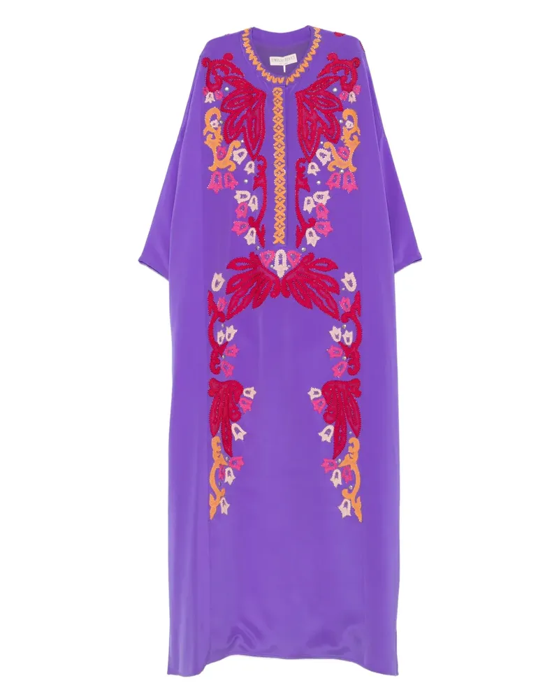 Emilio Pucci Besticktes Maxikleid aus Seide - Violett Violett