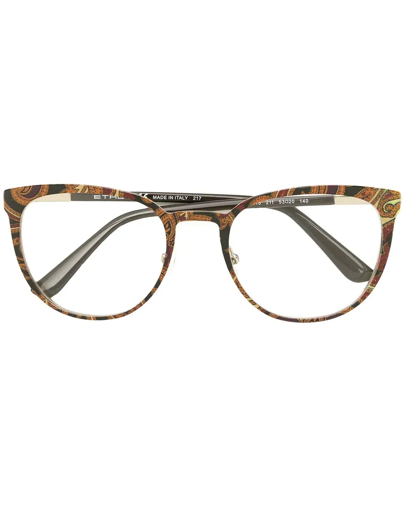 Etro Brille mit eckigen Gläsern - Metallic Metallic