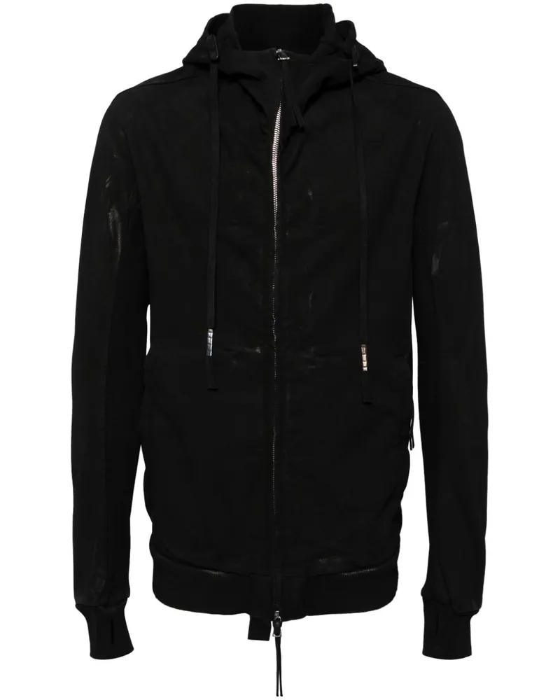 Boris Bidjan Saberi Kapuzenjacke mit Reißverschluss - Schwarz Schwarz