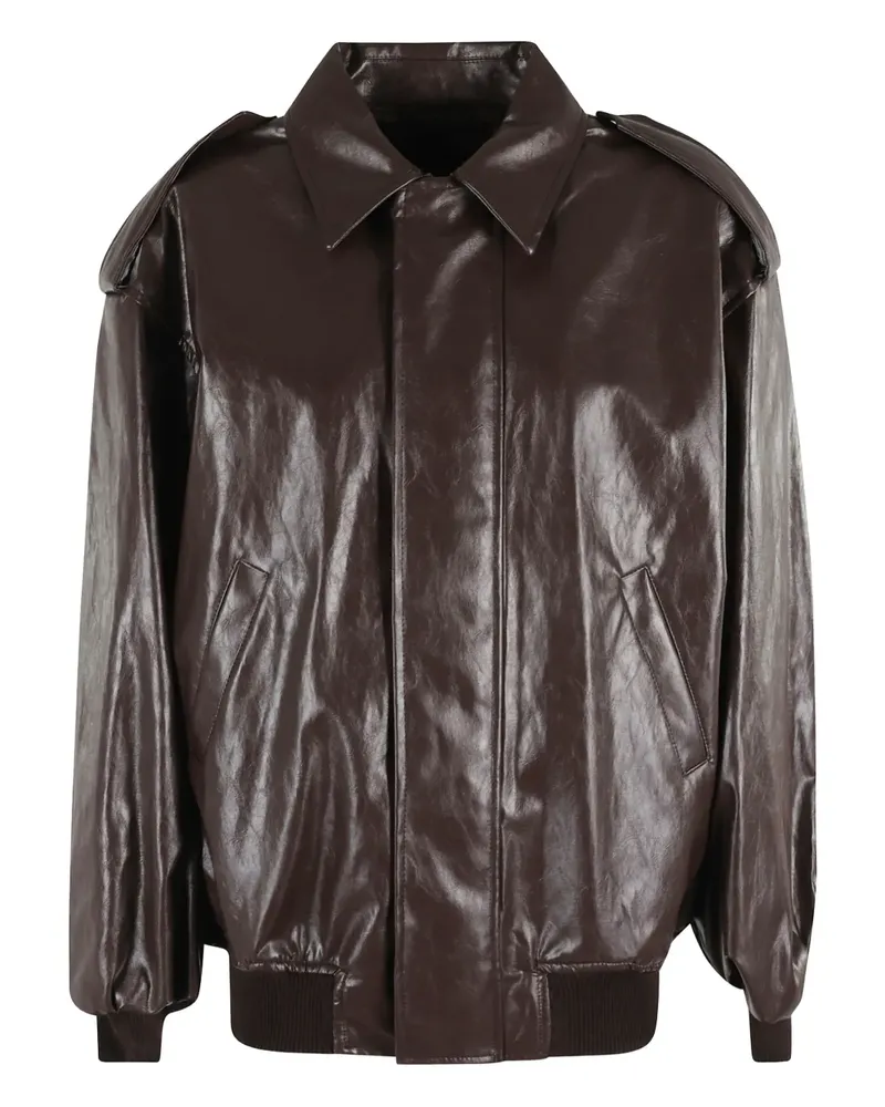 Federica Tosi zip-up bomber jacket - Braun Braun