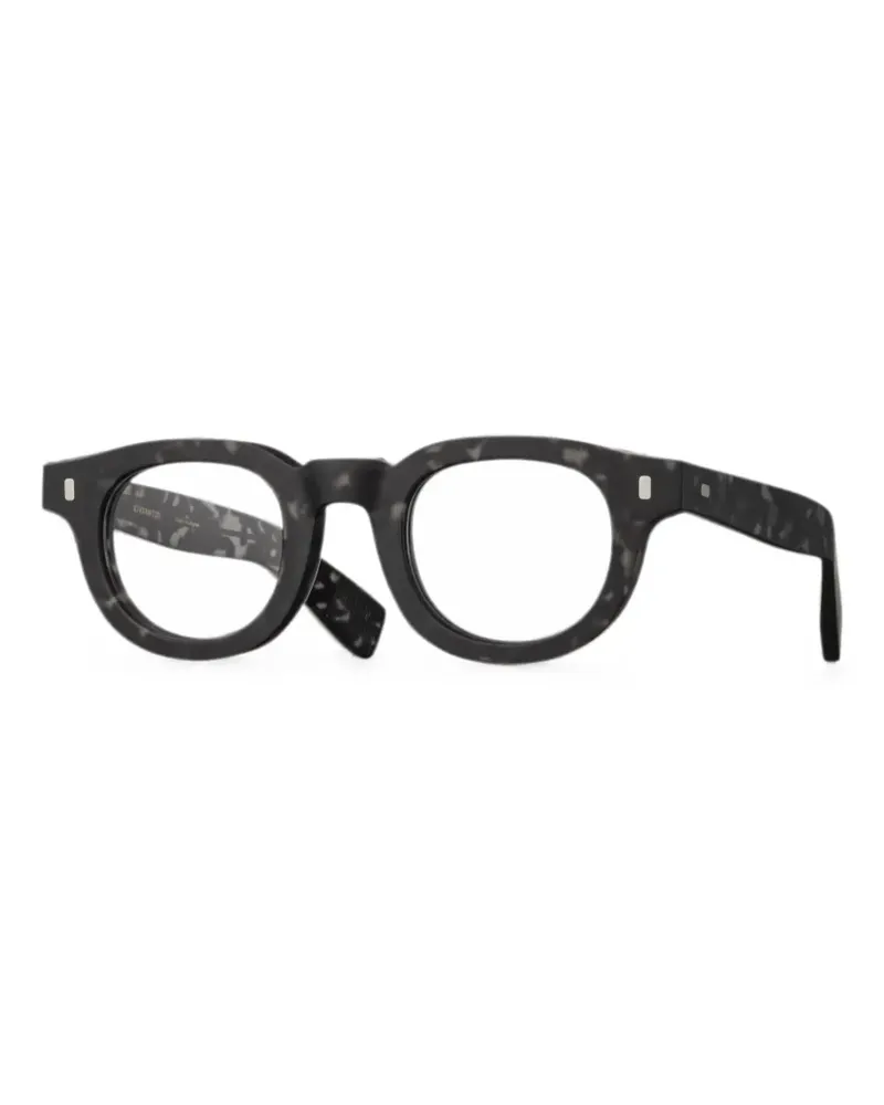 EYEVAN 7285 tortoiseshell-effect round-frame glasses - Schwarz Schwarz
