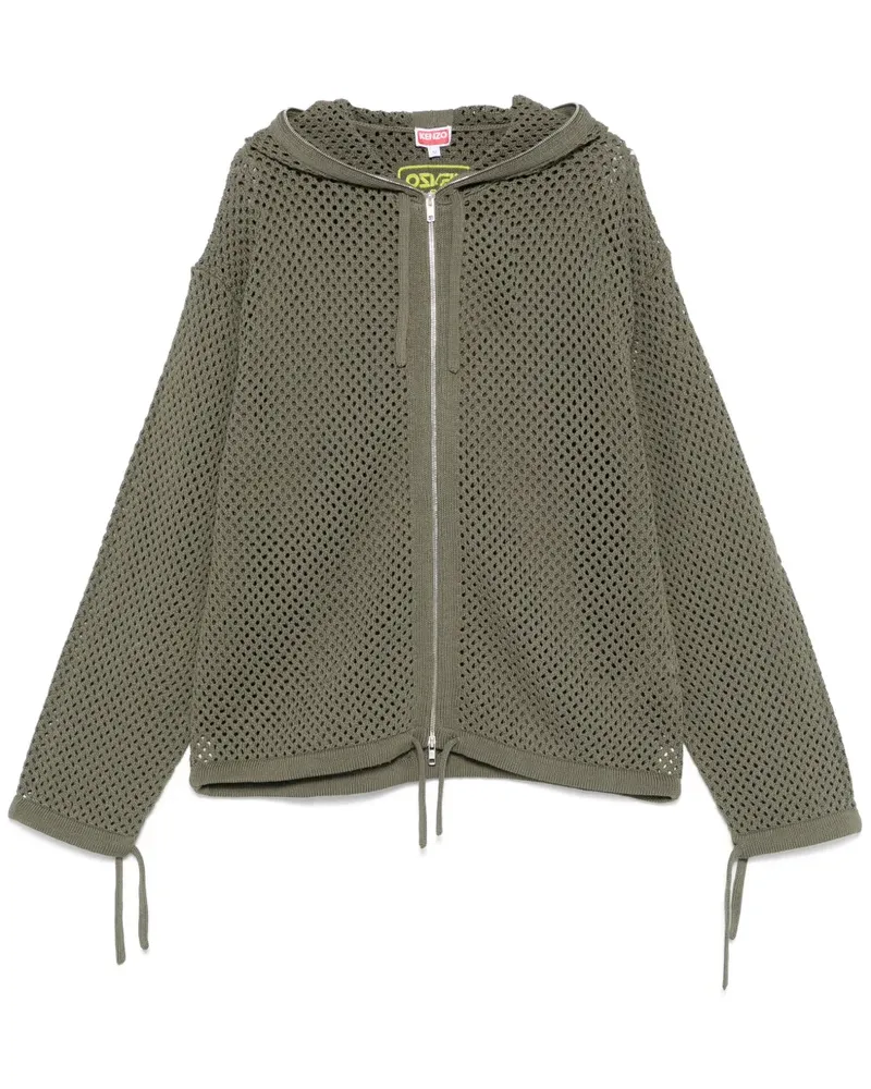 Kenzo Mesh-Jacke mit Kapuze - Grün Grün